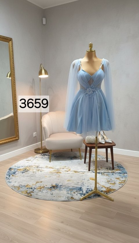 فستان حفلة سماوي ساحر
