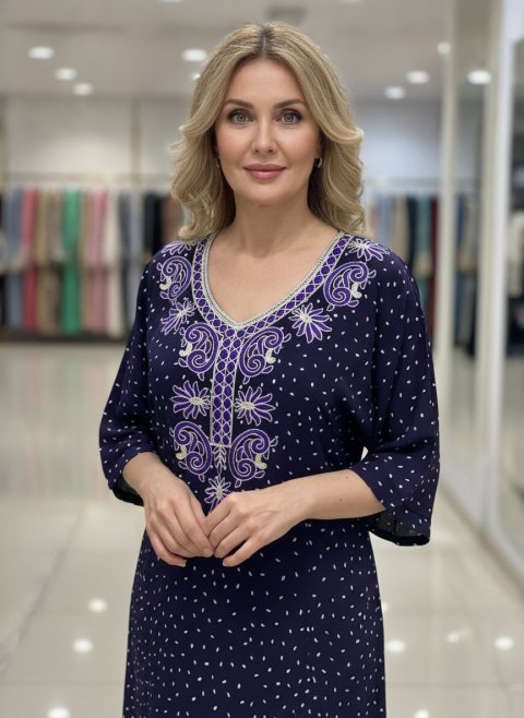 فستان السهرة المنقط